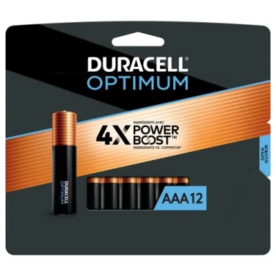Immagine di Duracell Optimum AAA Batteries 12 Count Pack Lasting Power Triple A Battery Alkaline AAA…