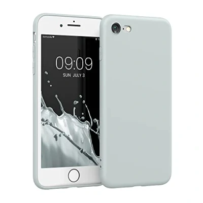 Immagine di kwmobile Custodia Compatibile con Apple iPhone SE (2022) / (2020) 8 7 Cover Back Case per Smartphone in Silicone TPU Protezione Gommata grigio chiaro opaco