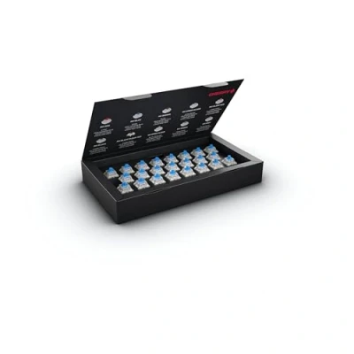 Immagine di CHERRY MX RGB BLUE Switch Kit, 23 interruttori meccanici Per tastiera, tastiere fai da te, hot swap o gioco, Interruttore tattile con clic (Clicky), Ben udibile e percettibile