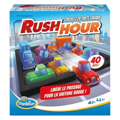 Immagine di Ravensburger ThinkFun Rush Hour Gioco di logica, puzzle e imbottigliamento, 40 sfide a 4 livelli, 1 giocatore o più, 8 anni 76600, unisex