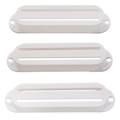 Immagine di Musiclily Hot Rail Chitarra Copri Pickup Single Coil Sized Humbucker per Strat Style, Bianco(Set di 3)