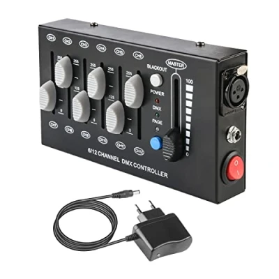 Immagine di Mini Dimmer Dmx 12 Canali Controller Centralina Luci Teatro, 512 Mixer Dmx512 Console per da Palco, Control Board di Scena
