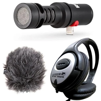 Immagine di Rode VMML Videomic Me L per iPhone + cuffie Keepdrum