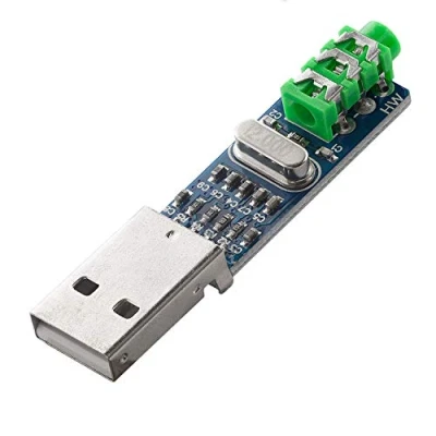 Immagine di AZDelivery Mini PCM2704 USB Scheda audio Decoder DAC DV 5V per Raspberry Pi con eBook