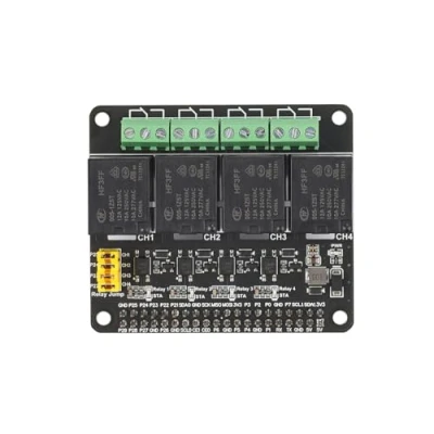 Immagine di SEENGREAT Modulo relay A 4 canali DC3,3 V/5 V con cavo ottico per Raspberry Pi Zero/Zero W/Zero WH/2B/3B/3B+/4B carichi fino 5 250 V, interfaccia GPIO 40 pin