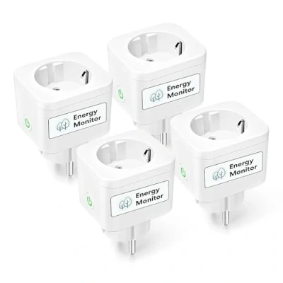 Immagine di Meross Presa Smart Bluetooth con Monitoraggio Consumi, Intelligenti 16A, WiFi Schuko Compatibile Alexa, Google Home e SmartThings, Controllo Vocale Remoto App, 3840W, 4 Pezzi