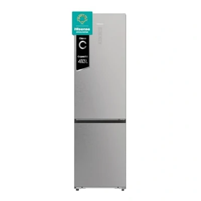 Immagine di Hisense RB5P410SACC Frigorifero Combinato Total No Frost, Stainless Steel, 203x65.8cm, Classe C, 413L, large capacity, wifi, metal tech cooling, porta reversibile, Inox