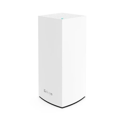 Immagine di Linksys Velop MX5300 Sistema WiFi 6 mesh Tri Band (AX5300), router WLAN, 260 m² di copertura, MU MIMO e velocità 4 volte più rapide per 50 dispositivi Confezione da 1, bianco