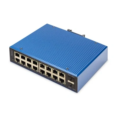 Immagine di Digitus DN 651159 Switch ethernet industriale 16+2 porte 1 GBit/s