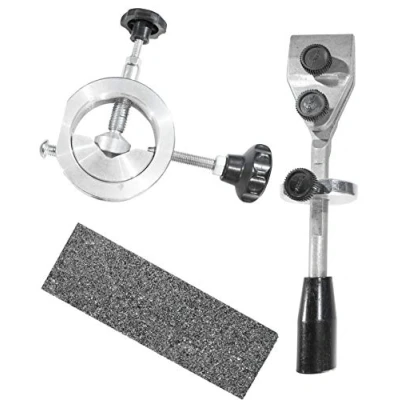 Immagine di Güde 55249 Set di accessori abrasivi da 2 a GNS 200 VS (composto da: 1 dispositivo supporto per coltello, pialla, mola)