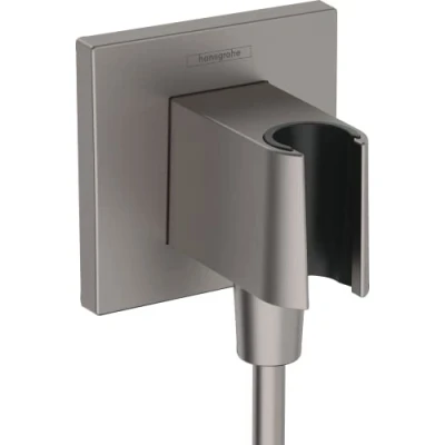 Immagine di Hansgrohe 26889140 Fixfit E Uscita a Muro con Set Porter, Bronzo Spazzolato