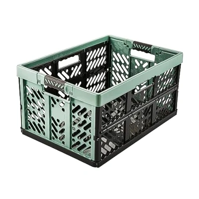 Immagine di keeeper Robusto Contenitore Pieghevole con Manici Soft Touch, 54 x 37 28 cm, 45 L, Ben, Nordic Green (Verde)