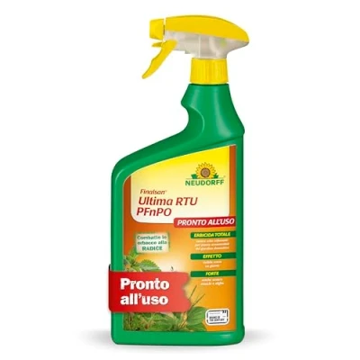 Immagine di Neudorff Finalsan Ultima RTU PFnPO Diserbante totale contro erbacce, erbe, alghe e muschi. Visibilmente efficace in un giorno. Pronto all’uso, 1 litro
