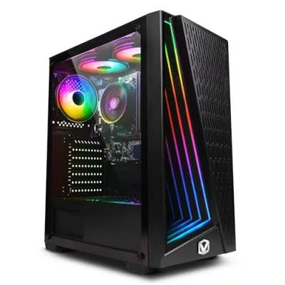 Immagine di Vibox I 101 PC Gamer Quad Core AMD Ryzen 3200G Processore 4GHz Radeon Vega 8 16GB RAM 500GB NVMe M.2 SSD Linux OS WiFi