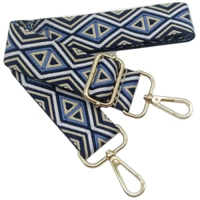 Immagine di Keriocusi Tracolla Regolabile Colorata per Borse Donna Beige Navy, 80 130cm Cinghia della Borsa con Gold Moschettone, Durevole Crossbody Borsa, Chitarra, Moderne Accessori, 3.8cm, 1219