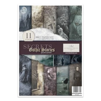 Immagine di ITD Collection Carta di Riso, Multicolore (Secrets Gothic Stories), 29.7 x 21 cm