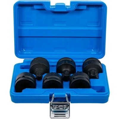 Immagine di Juego de puntas vaso impacto entrada 20 mm (3/4&quot;) perfil en T (para Torx) T55 T100 6 piezas