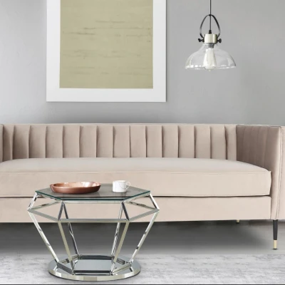 Immagine di Menzzo Aston Tavolo, Argento, L80 x P80 H45 cm