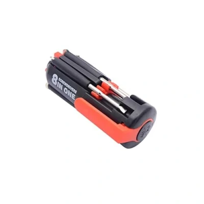 Immagine di Set di cacciaviti 8 in 1 con torcia a LED, ideale per manutenzione generale fai da te, casa, cucina, computer, lavori notturni e molto altro ancora