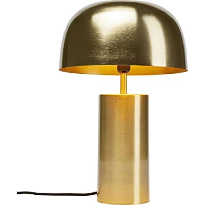 Immagine di KARE Design Lampada da Tavolo Loungy Gold, Oro, Abat Jour, Soggiorno, Nicchia, Forma Fungo, Sala Pranzo, Stile Elegante, Moderno, Classico, Linee Semplici, 38X25X25Cm (A/L/P), Lampadina Non Inclusa
