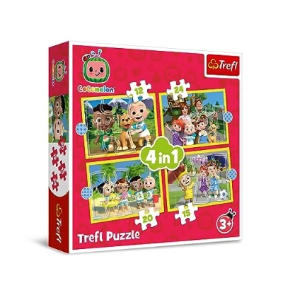 Immagine di Trefl Cocomelon, Scopri gli Eroi Puzzle 4in1, 4 Puzzle, da 12 a 24 Pezzi Diversi Livelli di Difficoltà, Colorati con delle Fiabe, Intrattenimento Creativo