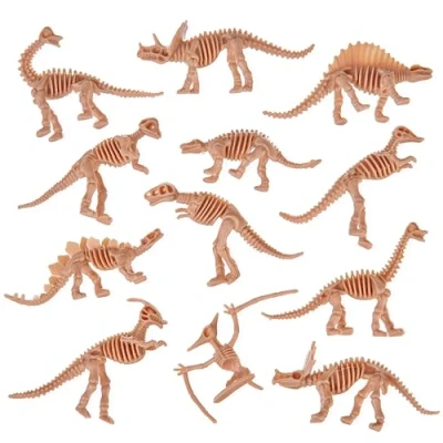 Immagine di THE TWIDDLERS 48 Fossili di Dinosauro in Plastica Scheletro Realistico Ossa da Collezione Figure Giocattolo per Giochi scientifici Ricompense