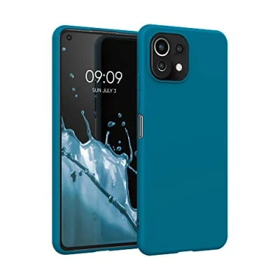 Immagine di kwmobile Custodia Compatibile con Xiaomi 11 Lite (5G) NE/Mi Cover Back Case per Smartphone in Silicone TPU Protezione Gommata blu indaco