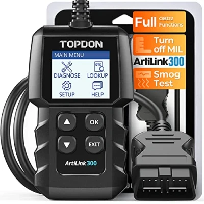 Immagine di Topdon, Lettore di codici OBD2 AL300, funzioni complete, schermo con display HD LCD, nero