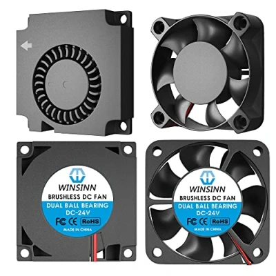 Immagine di WINSINN Ender 3 ventole 40 mm 24 V per aggiornamento v2 Pro 3X CR 10S con parti di guida dell&#039;aria, doppio cuscinetto a sfera 2 pin x 10 turbina senza spazzole 4010