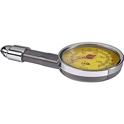 Immagine di Dunlop Manometro per pneumatici Analogico Misuratore di profondità del battistrada Auto, motore, camion Pressione con custodia