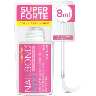 Immagine di Super Forte Colla Per Unghie Finte, Punte Del Chiodo E Premere Sulle (8ml) NYK1 Nail Bond Pennello Su Finte Le Acriliche ​ Antifungini Professional