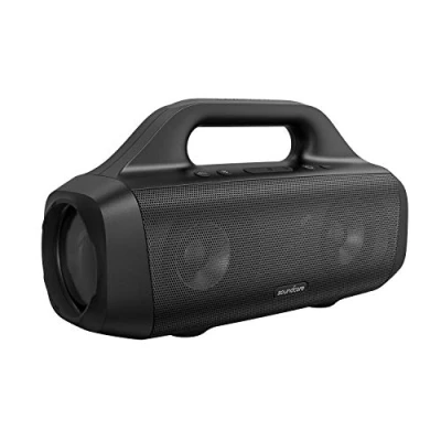 Immagine di Soundcore Motion Boom Cassa Bluetooth Portatile, con driver audio in titanio, tecnologia BassUp, IPX7, 24h, ideale per esterni, giardino, spiaggia