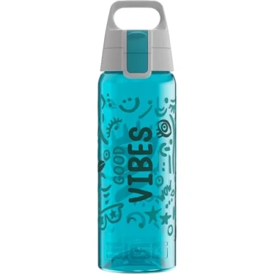 Immagine di Sigg Borraccia Tritan Total Color Good Vibes Perfetta Per Bevande Gassate Lavabile In Lavastoviglie Ermetica Leggera Senza BPA 0,6L
