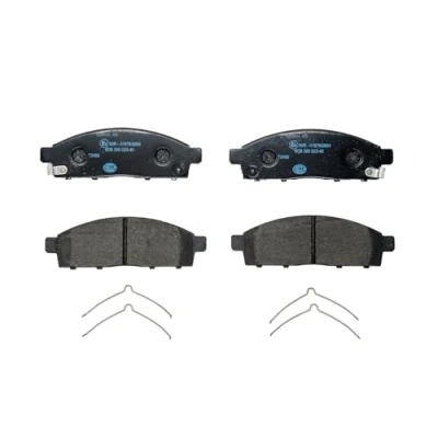 Immagine di HELLA 8DB 355 023 401 Kit pastiglie freno con segnalatore acustico usura accessori MITSUBISHI: L200 / Triton V Pick up, IV up