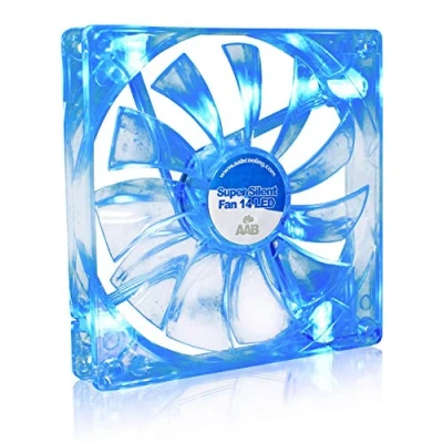 Immagine di AABCOOLING Super Silent Fan 14 Blue LED una Silenziosa e Molto Efficiente 140mm Ventola per Case PC con blu, Alimentatore PC, Ventilatore 12V, Cooling Fan, 3 Pin Computer 8,6 dB(A)