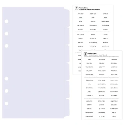 Immagine di DY.2ten 6 Fogli Bianco Divisori Raccoglitori ad Anelli A6,6 Fori Plastica Divisorio Pagina Indice Tab,per A6 Quaderni Anelli, per Scuola o Ufficio(17cm x 9.4cm)