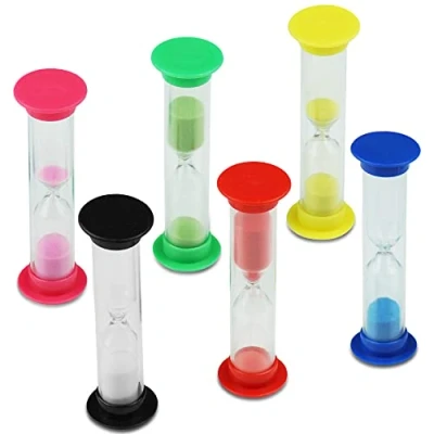 Immagine di Ceisazira 6 Pezzi Clessidra Timer, 30S, 1Min, 2Mins, 3Mins, 5Mins, 10Mins Clessidre Colorate, Sand Clock Sandglass Set, Orologio da Sabbia per Spazzolini, Sport, Giochi, Ufficio, Casa, Cucina
