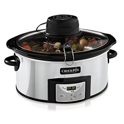 Immagine di Crock pot CSC012X Slow Cooker, Pentola per Cottura Lenta, Capienza 5.7 lt, fino a 6 8 persone, 2 impostazioni cottura, Auto Mescolante, Display Digitale, Timer Countdown