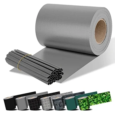 Immagine di KESSER® Strisce per la Privacy in PVC Stuoie a Doppia Asta Recinzione Opaca Resistente alle intemperie e al Vento Schermo Giardino, Grigio, 70 m