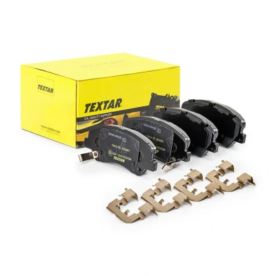 Immagine di TEXTAR 2534801 Kit pastiglie freno con segnalatore acustico usura accessori KIA: Rio 3, Picanto II, 4, HYUNDAI: i20 II Hatchback