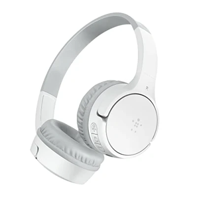 Immagine di Belkin SoundForm Mini, cuffie wireless per bambini microfono integrato, on ear didattica a distanza, scuola e viaggi, compatibili con iPhone, iPad, dispositivi Galaxy altro Bianco