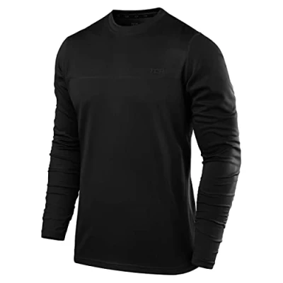 Immagine di TCA Element Maglia Uomo da Corsa a Manica Lunga Traspirante Maniche Lunghe con Tecnologia Quickdry Nero, M