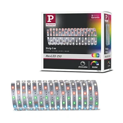 Immagine di Paulmann MaxLED Stripe RGB 79867 Striscia LED con spina 24 V 5 m Bianco caldo 1 pz.