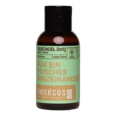Immagine di BENECOS Gel doccia 2 in 1 per pelle e capelli, mini dimensioni da viaggio, 50 ml (1)