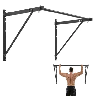 Immagine di VEVOR Barra per Trazioni da Parete Profondità Regolabile 559/762 mm Parete, Barre in Acciaio l&#039;Allenamento della Parte Superiore del Corpo, Stazione di Allenamento Carico 200 kg