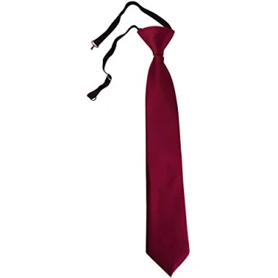 Immagine di TigerTie Cravatta Sicurezza in bordò Uni monocromatico prebonded con elastico