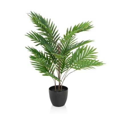 Immagine di HJH Office Pianta Artificiale Areca Altezza 70 cm Verde Deco Oro Palma da frutto Facile Curare Interno Artificiale, 871009