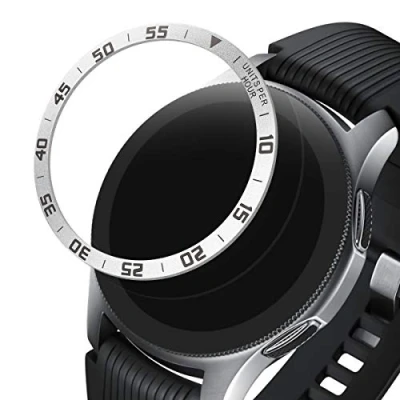Immagine di kwmobile Protezione Display Compatibile con Samsung Galaxy Watch (46mm) / Gear S3 Frontier &amp; Classic Fitness tracker Sticker Proteggi schermo per Smart argento/nero