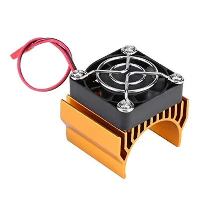 Immagine di Dissipatore di calore per motori RC con ventola raffreddamento Motore 540/550/3650 Modello veicolo elettrico 1/10(oro)