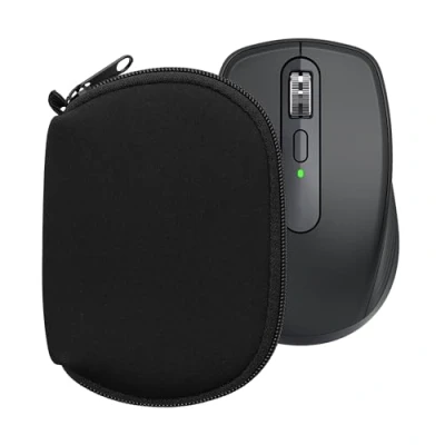 Immagine di kwmobile Custodia Mouse Wireless Compatibile con Logitech MX ANYWHERE 3 / 3S Neoprene Astuccio Porta PC Gaming nero